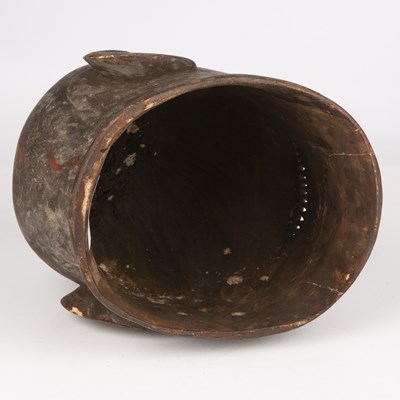 Lot 172 - A Makonde Tanzania helmet mask with black...