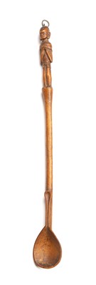 Lot 173 - A Kamba Kenya carved wooden spoon with a...