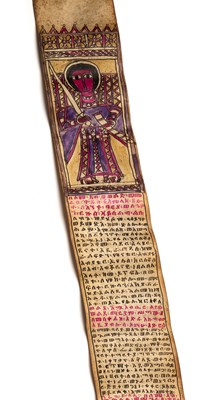 Lot 174 - An Ethiopian parchment with religious...