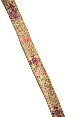 Lot 174 - An Ethiopian parchment with religious...