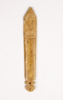 Lot 175 - An Ethiopian bone page marker for religious...