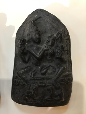 Lot 180 - Two Antique Indian Carved stone votive images...