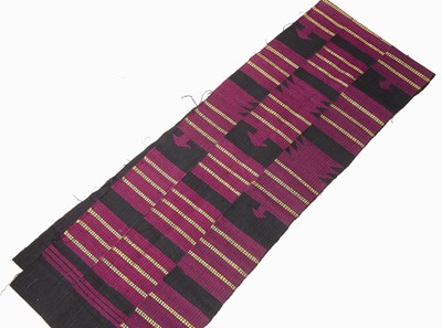 Lot 184 - A Nigerian indigo blue strip woven cotton...