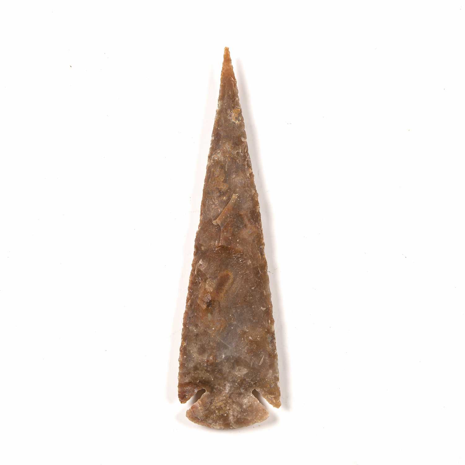 Lot 187 - A North American style Flint stone spear head...