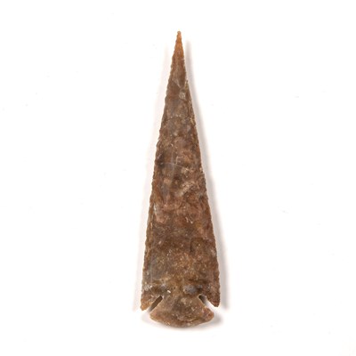 Lot 187 - A North American style Flint stone spear head...