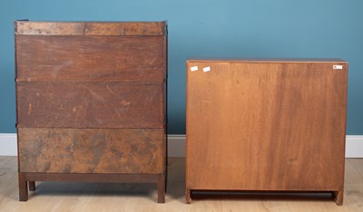 Lot 476 - A Globe Wernicke stacking bookcase together with a Herbert E Gibbs teak open bookcase