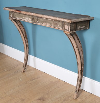 Lot 484 - A pine painted console table