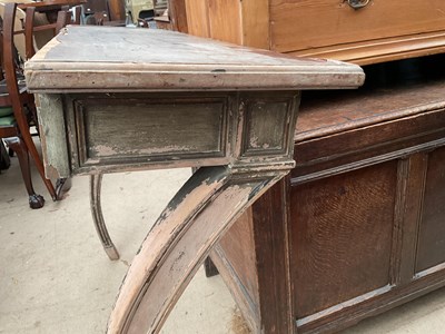 Lot 484 - A pine painted console table