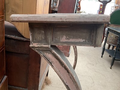 Lot 484 - A pine painted console table