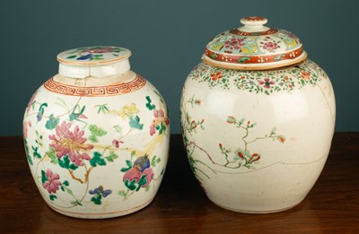 Lot 557 - Two antique Chinese ginger jars