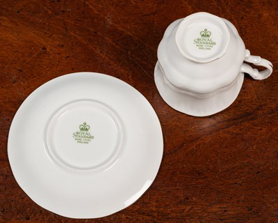 Lot 114 - A Spode tradewinds blue breakfast service; together with a Royal Standard bone china set of six cups and saucers