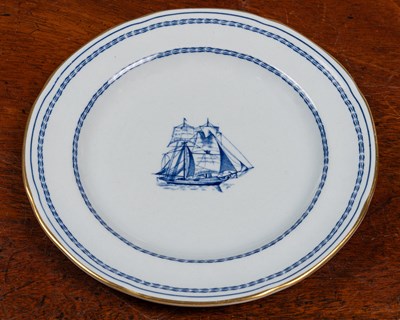 Lot 114 - A Spode tradewinds blue breakfast service; together with a Royal Standard bone china set of six cups and saucers