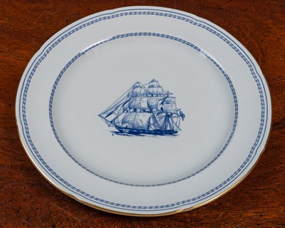 Lot 114 - A Spode tradewinds blue breakfast service; together with a Royal Standard bone china set of six cups and saucers
