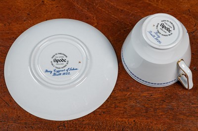 Lot 114 - A Spode tradewinds blue breakfast service; together with a Royal Standard bone china set of six cups and saucers