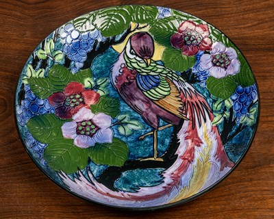 Lot 108 - A Ronald Dean for Thomas Forrester 1920's majolica charger