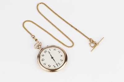Lot 237 - A 9ct gold open face pocket watch, the...