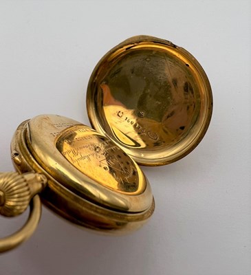 Lot 231 - A late 19th century hunter fob watch, the...