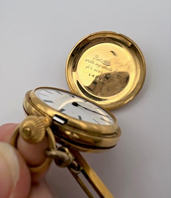 Lot 231 - A late 19th century hunter fob watch, the...