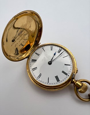 Lot 231 - A late 19th century hunter fob watch, the...