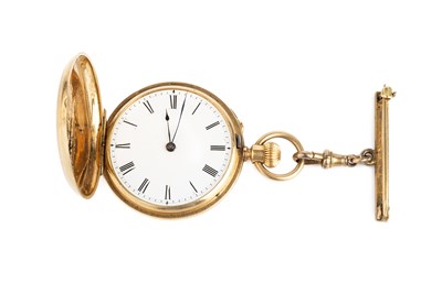 Lot 231 - A late 19th century hunter fob watch, the...