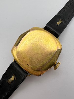 Lot 264 - A gilt metal cased wristwatch by Omega, the...