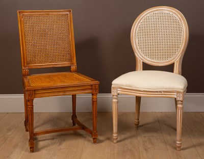 Lot 457 - Two Louis XVI style side chairs