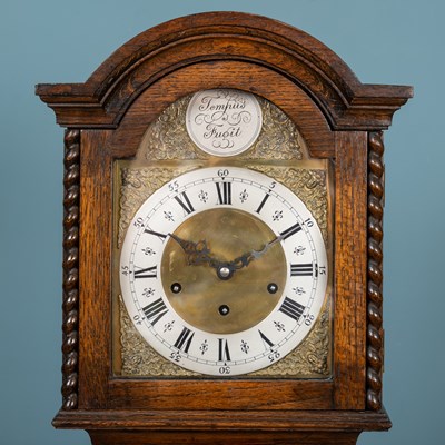 Lot 564 - A Tempus Fugit oak longcase clock