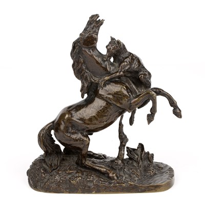 Lot 118 - Pierre-Jules Mene (1810-1879) Horse and a Wolf,...