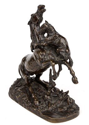 Lot 118 - Pierre-Jules Mene (1810-1879) Horse and a Wolf,...
