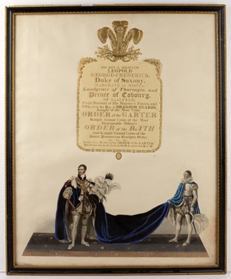 Lot 192 - Five George IV ceremonials coronation prints...