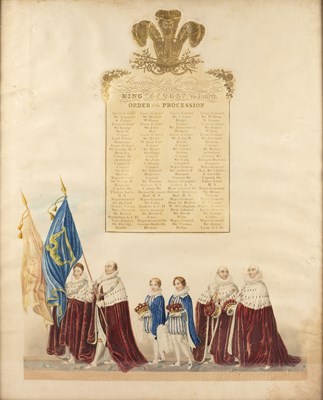 Lot 192 - Five George IV ceremonials coronation prints...