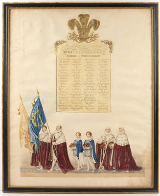 Lot 192 - Five George IV ceremonials coronation prints...