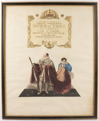 Lot 192 - Five George IV ceremonials coronation prints...