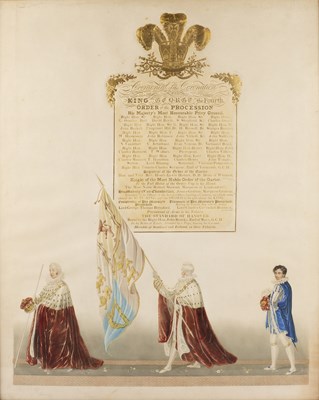 Lot 192 - Five George IV ceremonials coronation prints...