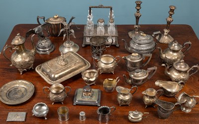 Lot 437 - A collection of silver plated wares