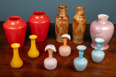 Lot 441 - A collection of five pairs of vases together with another