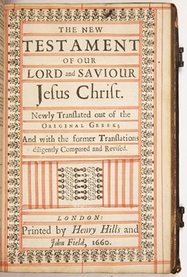 Lot 336 - A 17th century Bible, Henry Hills and John...