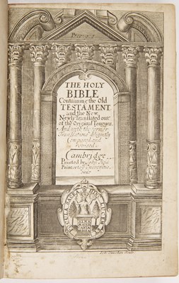 Lot 337 - A 17th century Bible printed by John Field...