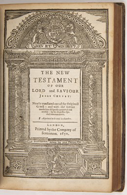 Lot 338 - A 17th century Bible printed by the Company of...