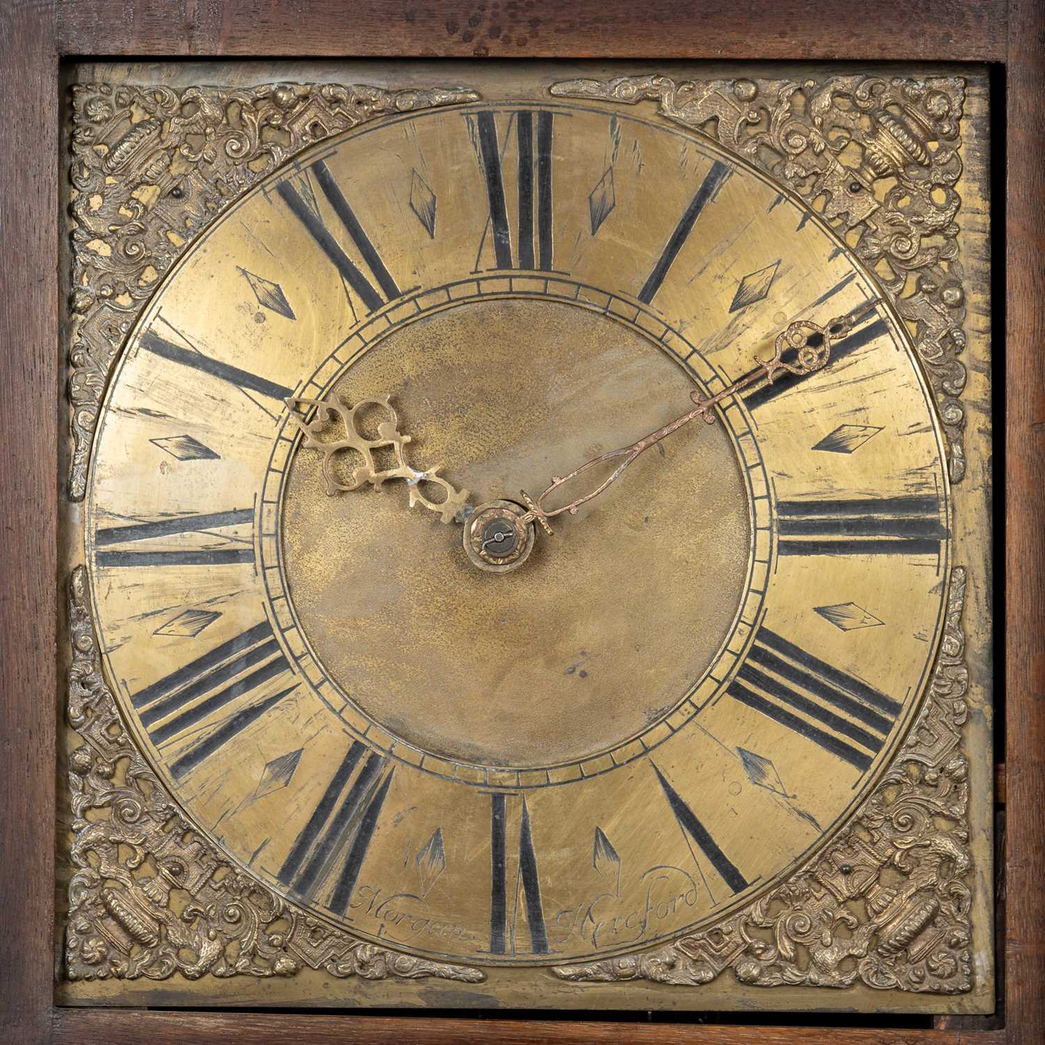 Lot 553 - An 18th century thirty-hour country-made oak longcase clock