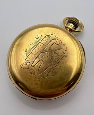 Lot 226 - A late Victorian 18ct gold open face pocket...