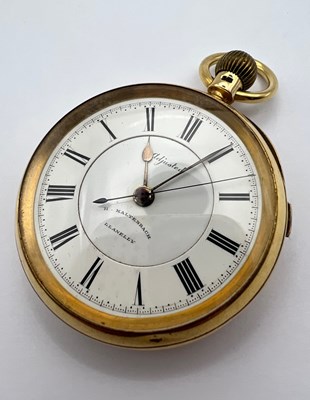 Lot 226 - A late Victorian 18ct gold open face pocket...