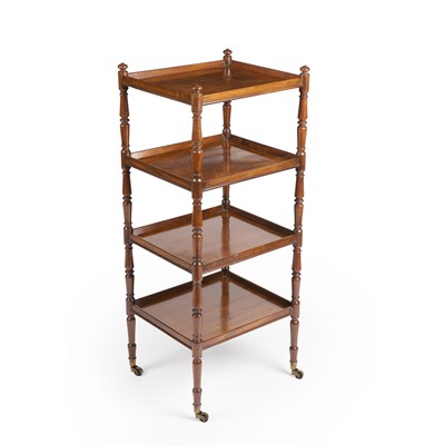 Lot 239 - A Regency mahogany four-tier whatnot in the...