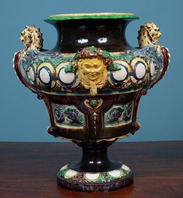 Lot 450 - A Palissy urn