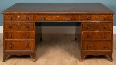 Lot 452 - A Regency mahogany partners desk