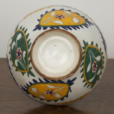 Lot 229 - Kutahaya pottery vase Turkey, of white ground...