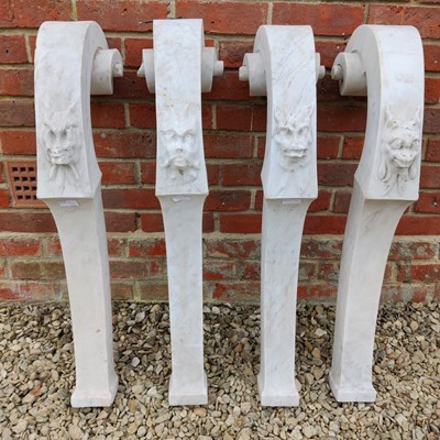 Lot 548 - Four marble cabriole legs