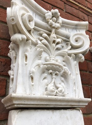 Lot 571 - Two marble pilasters
