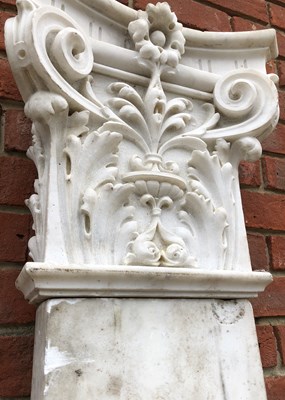 Lot 571 - Two marble pilasters