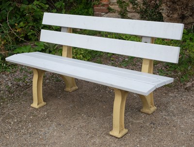 Lot 574 - An extruded plastic garden bench